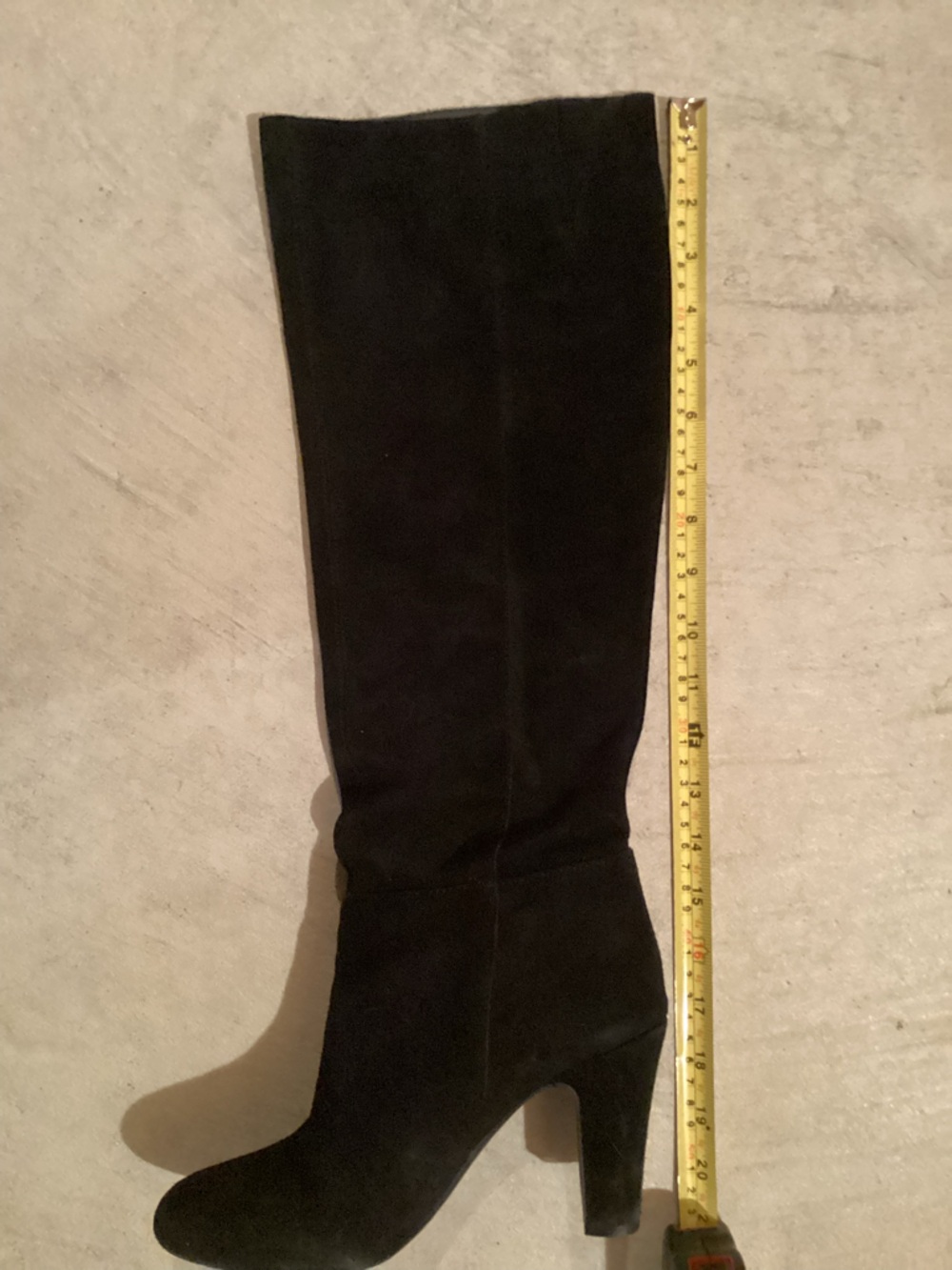 Jessica Simpson Black Suede Block Heel Boot